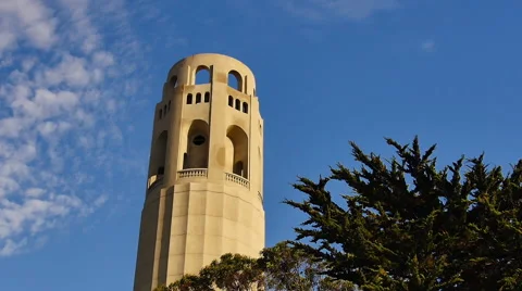Slow Pan of the Coit Tower 库存影片 45043780
