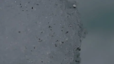 Slow Pan of a Detailed Chunk of Ice Stock Footage 292941444