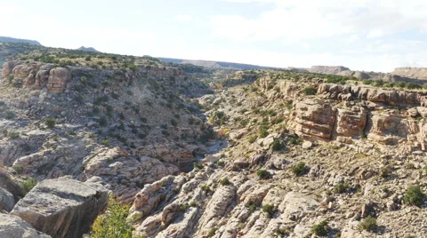 Slow pan of Eagle Canyon in the San Rafael Desert of southern Utah Stock Footage 58074960