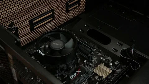 Slow pan of inside computer Stock Footage 88010566