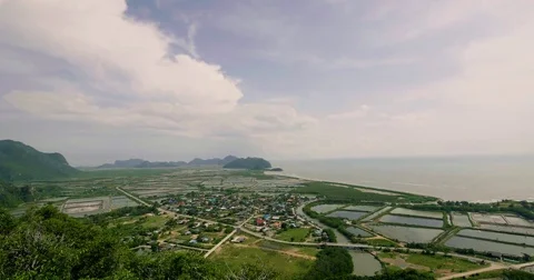 Slow pan of Khao Dang viewpoint Stock Footage 71673258