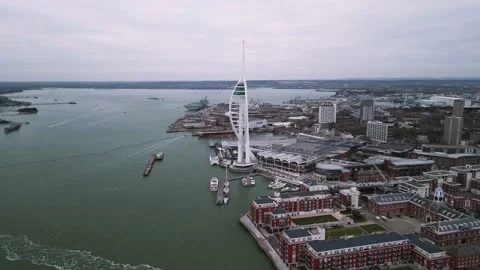 Slow pan to the left of water front Stock Footage 234926987