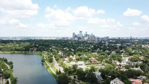 Slow Pan Minneapolis Stock Footage 92701708