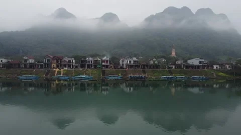 Slow Pan up From River Stock Footage 255037495