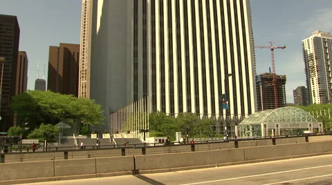 Slow pan up a Skyscraper Stock Footage 42575840