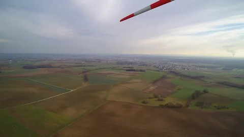 Slow pan with the wing of an Windmill and a nice cloudy sky Stock Footage 93190116