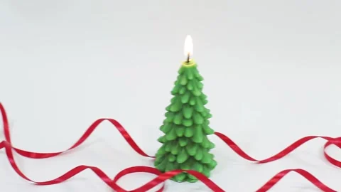 Slow panning and stop at the end of burning candle Stock Footage 143660176