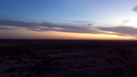 Slow Panning Red Sunset With Clouds in Sonora Stock-Footage 82588500