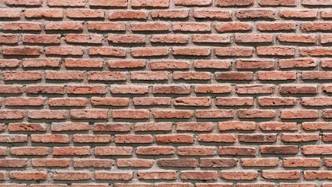 Slow Panning Shot of Brick Wall From Right to Left Stock Footage 101384382