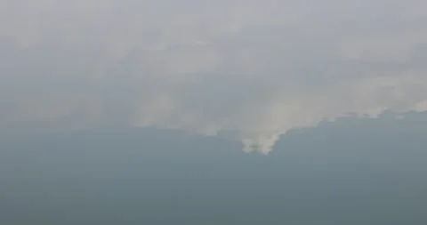 Slow Panning Unreal Water Reflection of Soft Clouds Minimalist Low Contrast Stock Footage 337305064