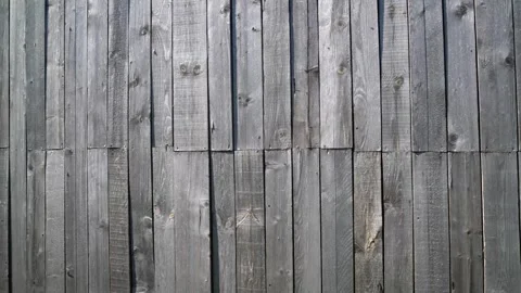 Slow panoramic shot, pine wood boards fixed with screws Stock Footage 333446427