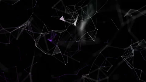 Slow particle motion. Depth of field.Growing global network and data connections Stock Footage 96911702