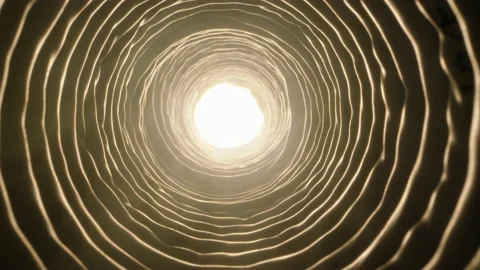 Slow passage through wound cable with smoke, tunnel from twisted pair core Stock Footage 168770592