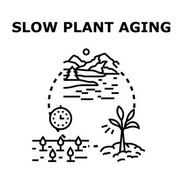 Slow plant aging preventing process concept vector art Stock Illustration