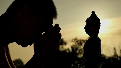 Slow pray buddha 動画素材 347846961