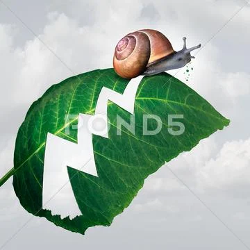 Slow Profit Growth Stock Illustration