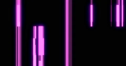 Slow purple glowing glitch on blue background. Stock Footage 132190098