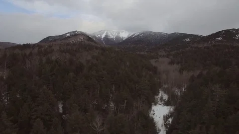 Slow push-in on Adirondack Mountains Stock Footage