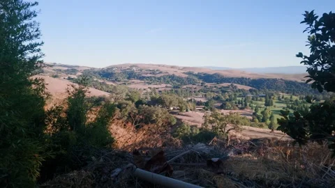 Slow Push Toward Scenic View Up Mountain Hill Stock Footage 341180344