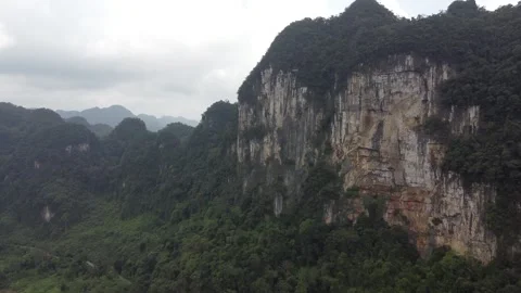 Slow Push Towards Rockface Stock Footage 255037945