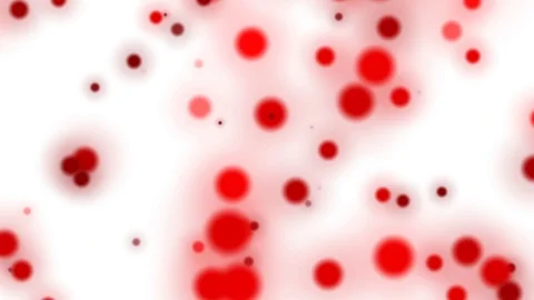 Slow Red White Dynamic Particles Cluster Abstract Motion Background Loop Stock Footage 100601969