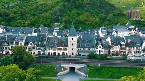 Slow reveal of Bacharach Stock Footage 249616059
