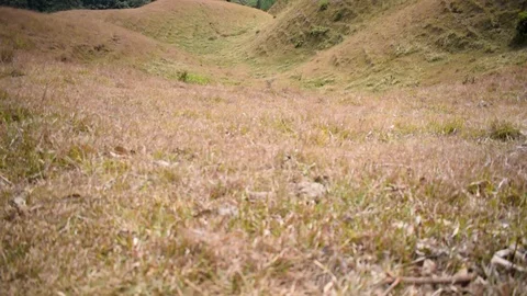 Slow reveal of the rolling mountain of Mount Ulap in the Philippines Stock Footage 102352802