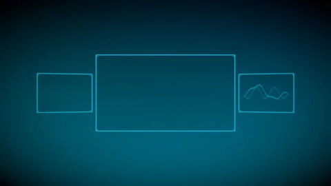 Slow reversing shot revealing a spatial computing UI, 4K Stock Footage 338433010