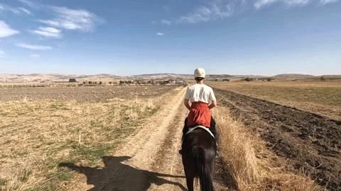 Slow riding on the lands Stock Footage 274195530