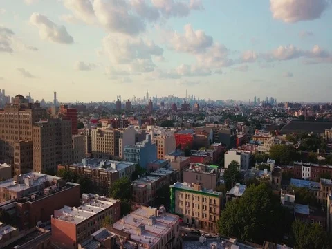Slow right to left pan of nyc skyline Vidéo 79563050