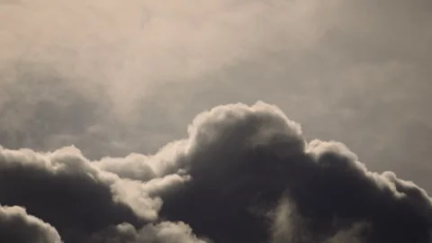 Slow Rising High Contrast Dark Storm Clouds Stock Footage 340187890