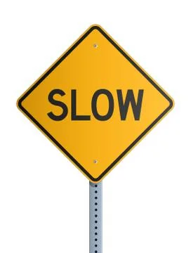 Slow roadsign Stock Illustration