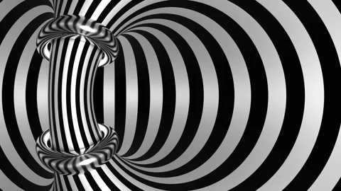 Slow Rotating Hypnotic Black and White Torus Optical Illusion Seamless Loop 스톡 동영상 340459537