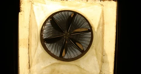 Slow Rotating Ventilation Fan Stock Footage 92004818