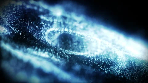 The slow rotation of the particles. Abstract blue background. Stock-Footage 54692109