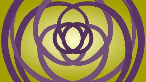 Slow rotation of two purple circles as an optical illusion Stock Footage 84761910