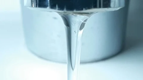 Slow running tap water. Close-up view Stock Footage 101276108