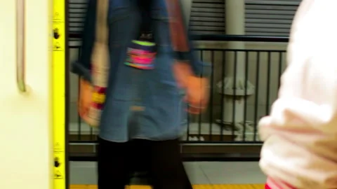 Slow shutter effect of train passenger Stock Footage 332578818