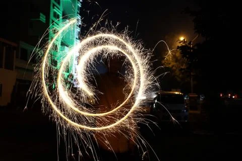 Slow Shutter Firework Stock Photos