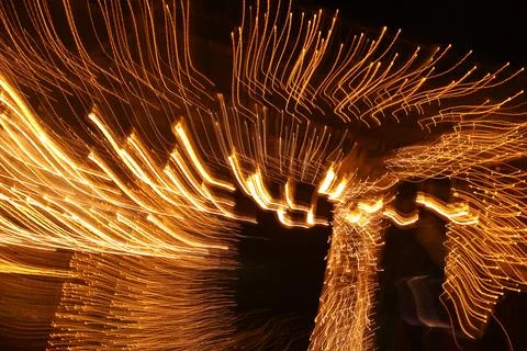 Slow shutter lights イラスト素材