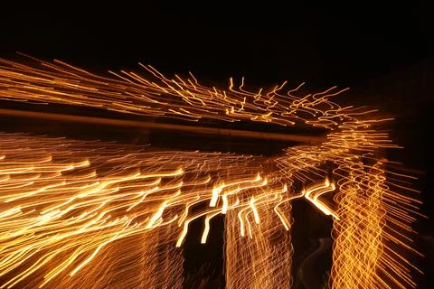 Slow shutter lights イラスト素材