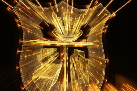 Slow shutter lights Illustrazione stock