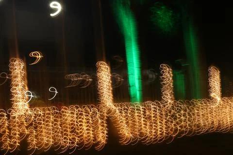 Slow shutter lights イラスト素材
