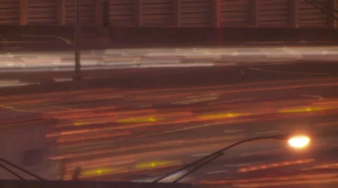 Slow Shutter Time Lapse Traffic 002 02-14-2014 Video stock 35244550