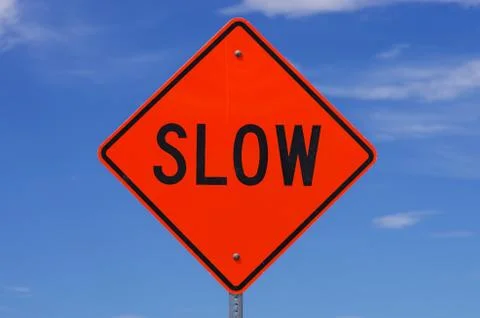 Slow sign Stock Photos