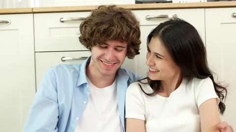 Slow smile couple Stock Footage 263615188