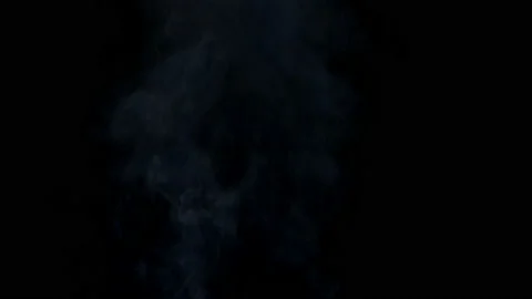 Slow smoke floating on black screen background Stock-Footage 231033245