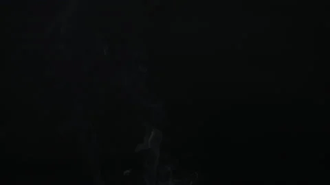 Slow smoke floating on black screen background Stock-Footage 231033247