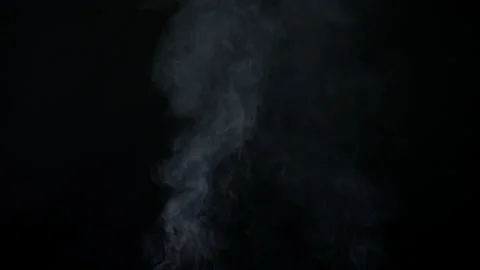 Slow smoke floating on black screen background Stock-Footage 231033554
