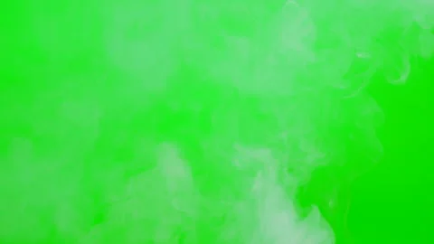 Slow smoke flow on green screen background Stock Footage 247203715